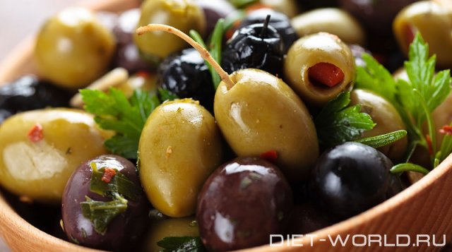 Оливки: состав, польза и свойства оливок.